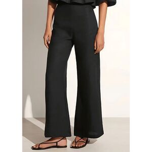 Commense Cotton & Linen Black Wide Leg Pants NWT